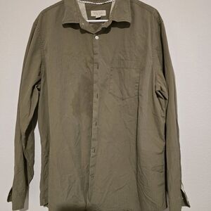 Banana Republic Men's Casual Olive Button Down Shirt